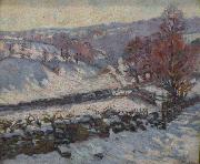 Armand guillaumin Paysage de neige a Crozant oil on canvas